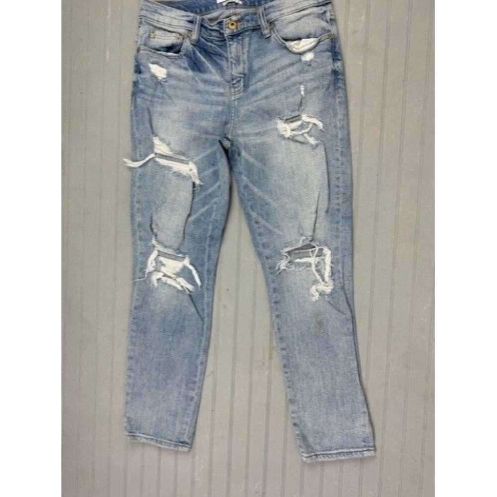 Pistola Size 28 Womens Jeans Mid Rise Light Wash Distress Skinny Stretch